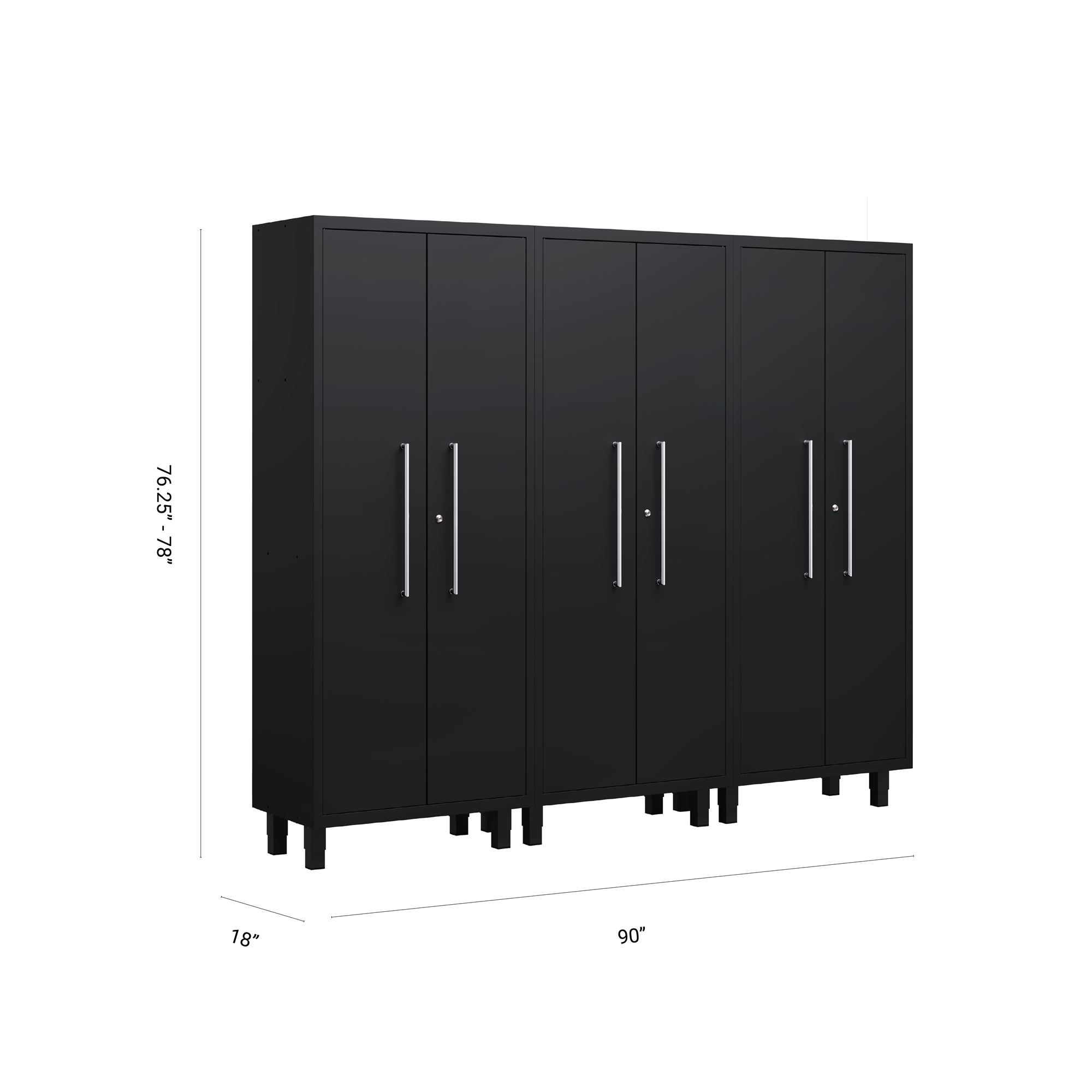 Core Plus Series 3pc Cabinet Set with 30" Lockers
