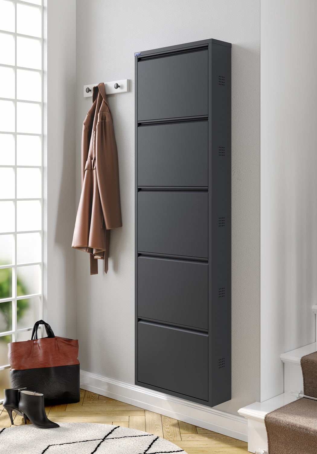 5 Door Metal Shoe Cabinet With Side Ventilation - AYK