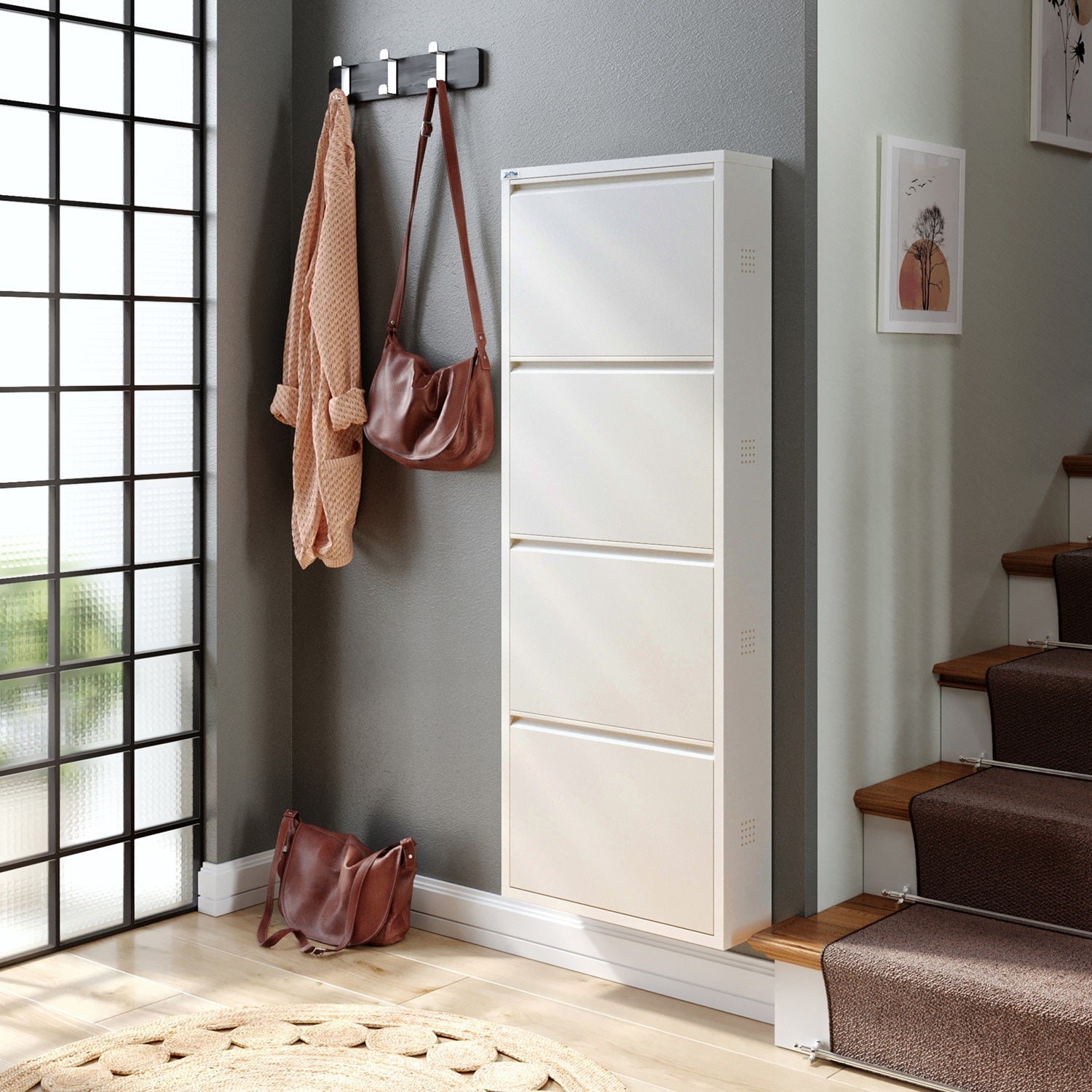 4 Door Metal Shoe Cabinet With Side Ventilation - AYK