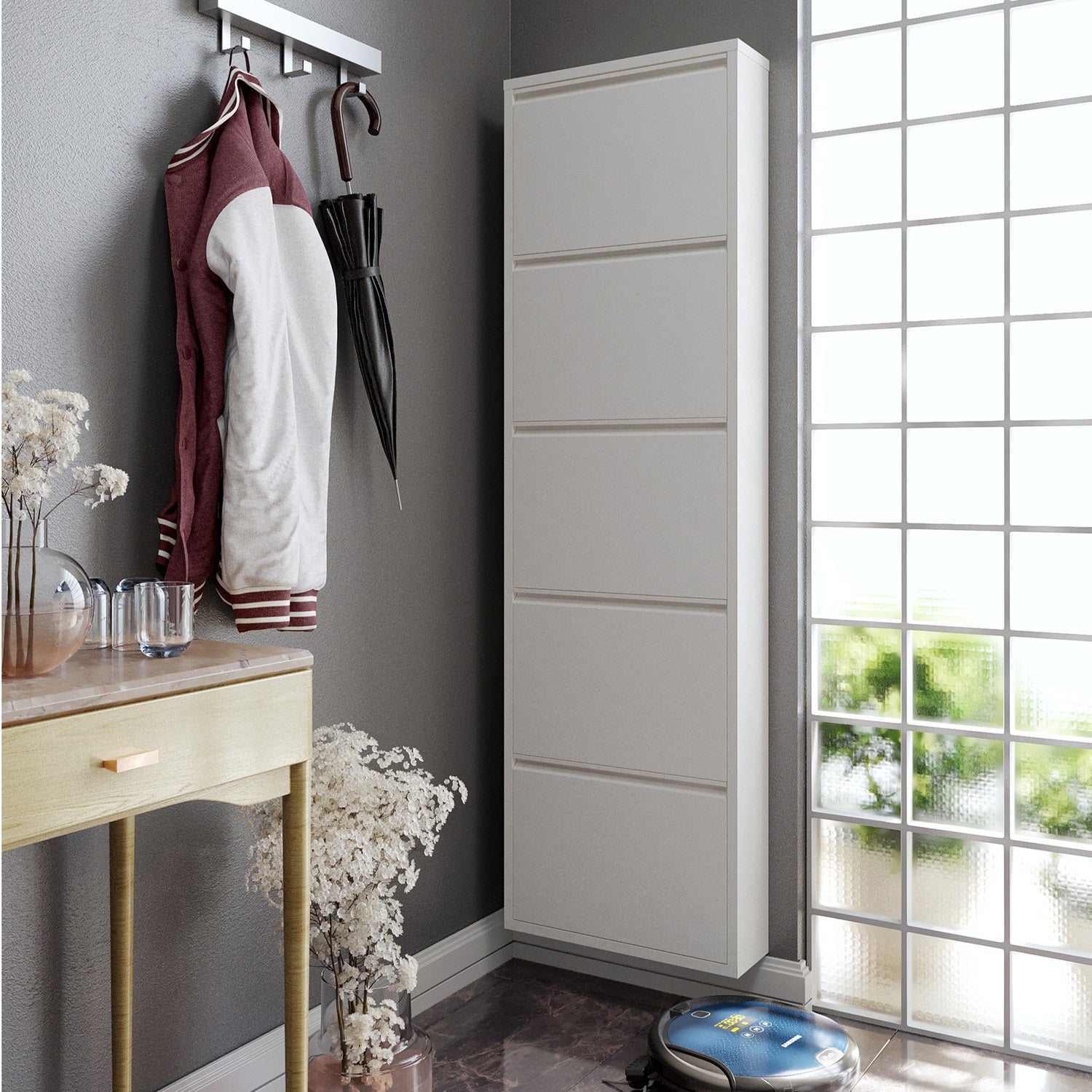 5 Door Metal Shoe Cabinet - AYK